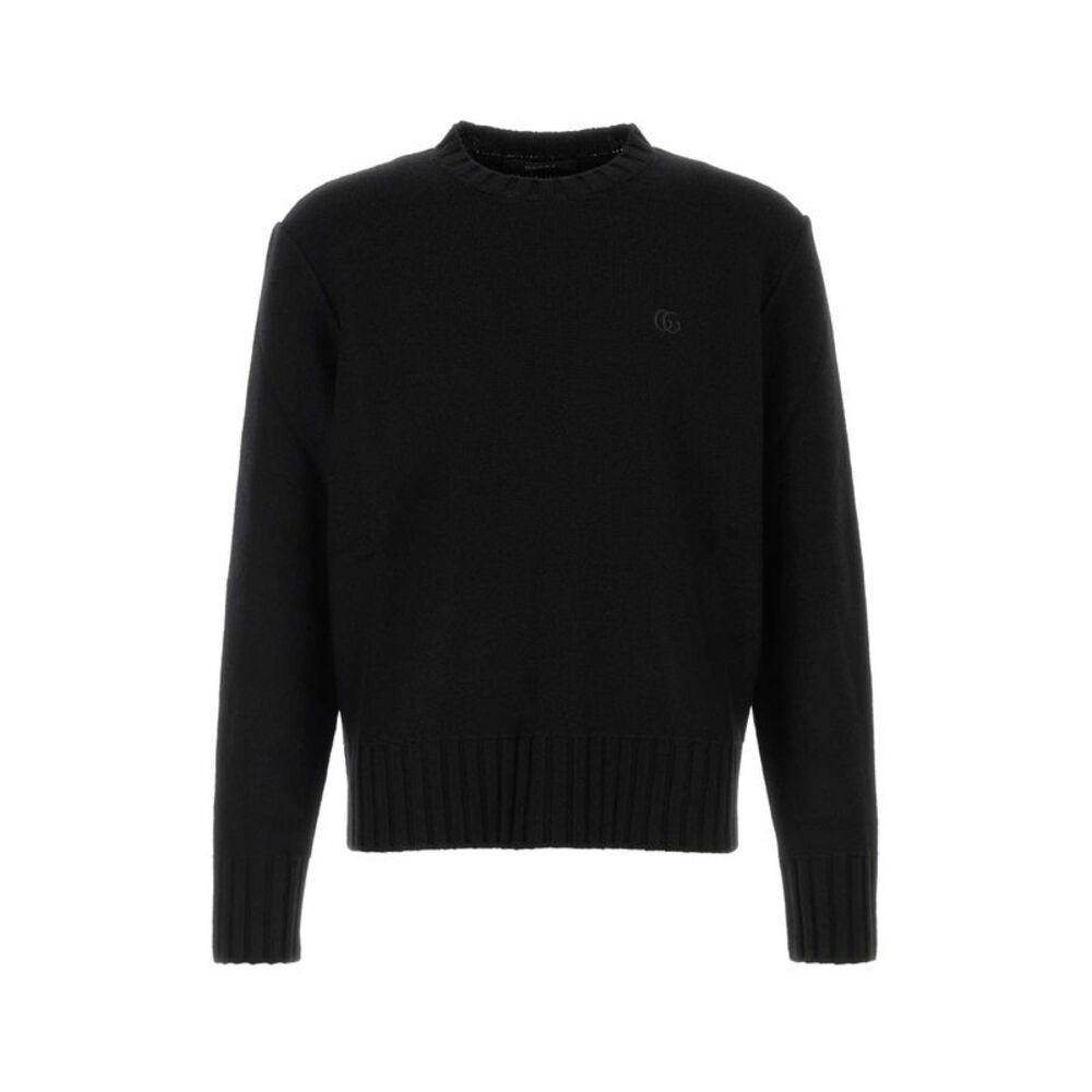 Gucci Men Black Wool Blend Sweater